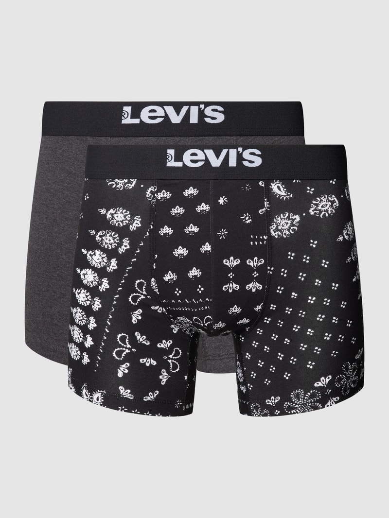 Trunks mit Label-Bund Modell 'BANDANA' im 2er-Pack in schwarz