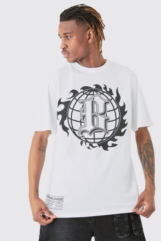 Tall Baseball T-Shirt in Weiß