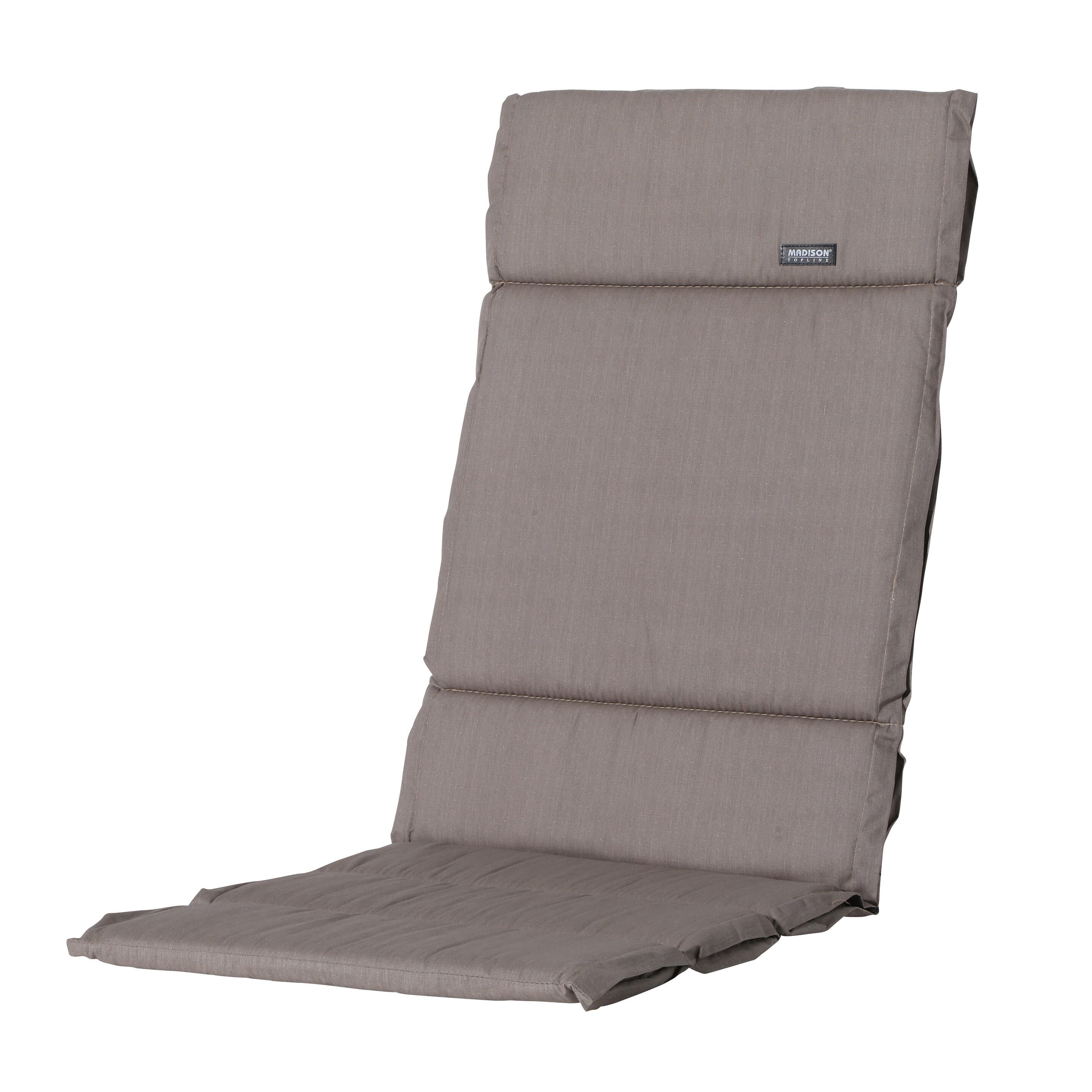 Madison Basic Taupe 125x50 Gartenkissen Faserkissen mit hoher Rückenlehne