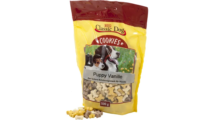 Classic Dog Hundesnack Cookies Puppy Vanille 500 g