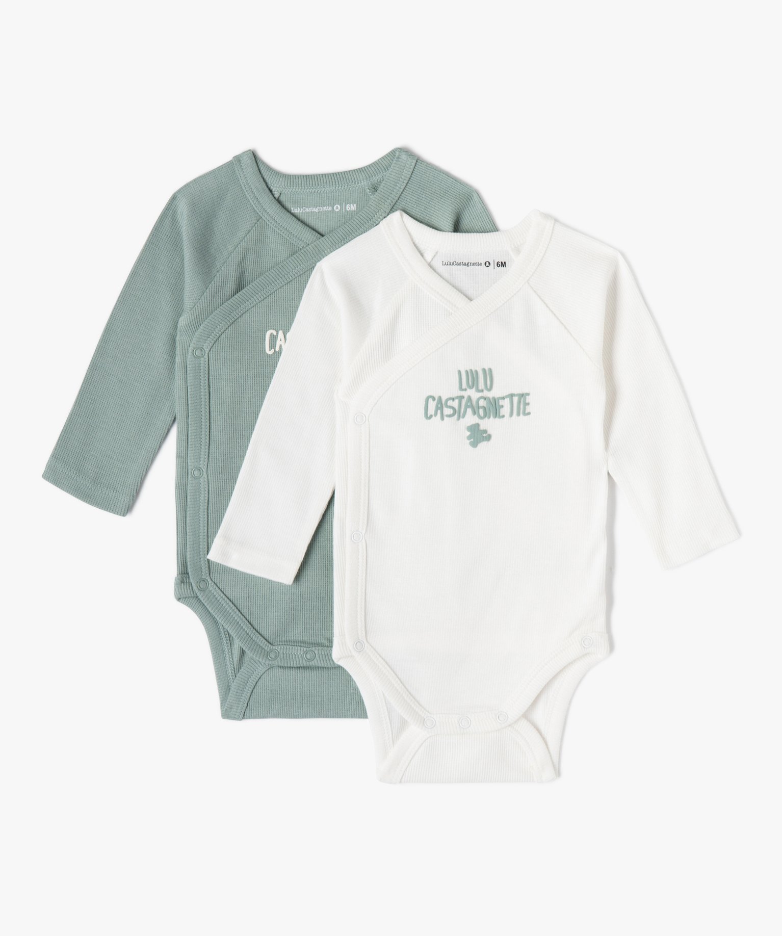 Body bébé manches longues en bord-cte - LuluCastagnette ... vert | GEMO