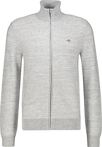 GANT Herren Strickjacke mit Merinowolle
