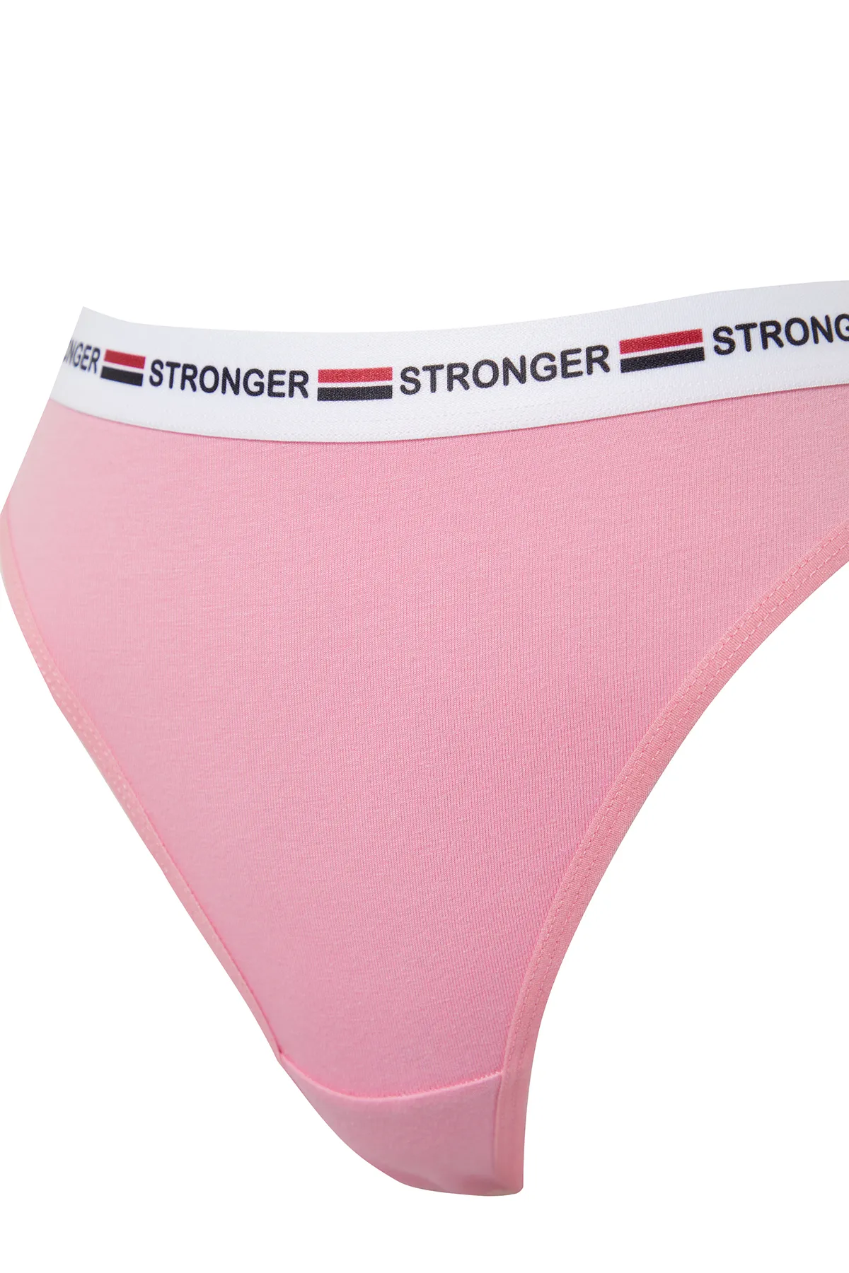 Trendyol Collection  Detailliertes Strick-Dessous-Set ohne Kappe aus rosafarbenem Baumwollgummi THMSS24CC00006