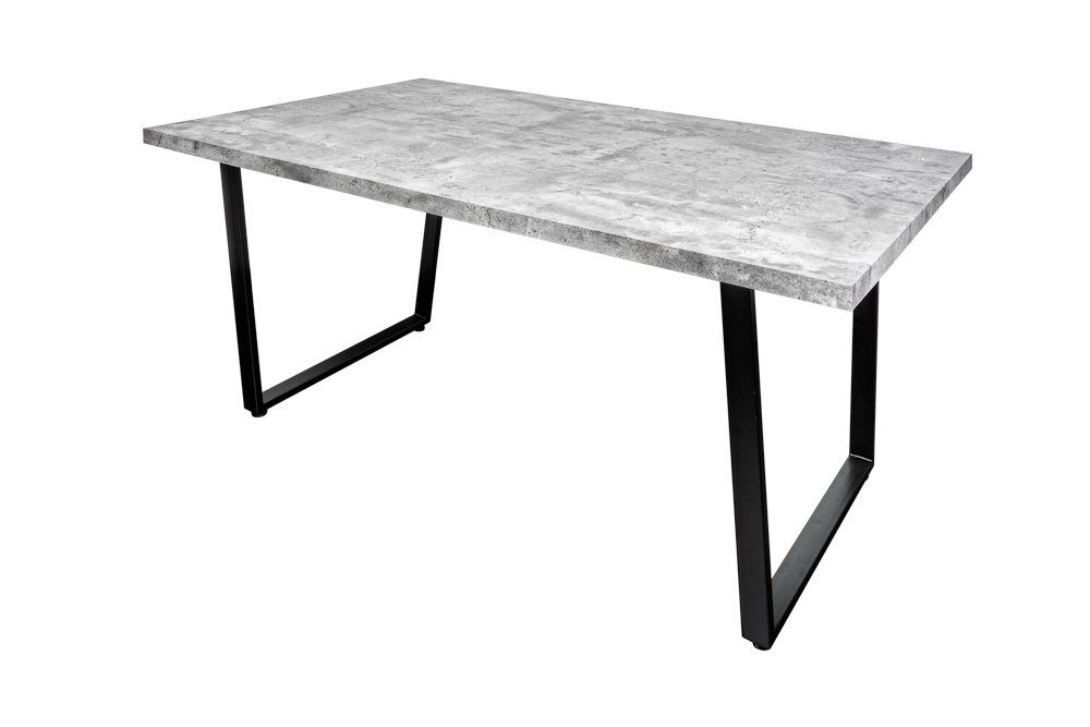 riess-ambiente Esstisch LOFT 160cm grau, Beton-Optik · Kufen-Gestell · Küchentisch · Industrial Design