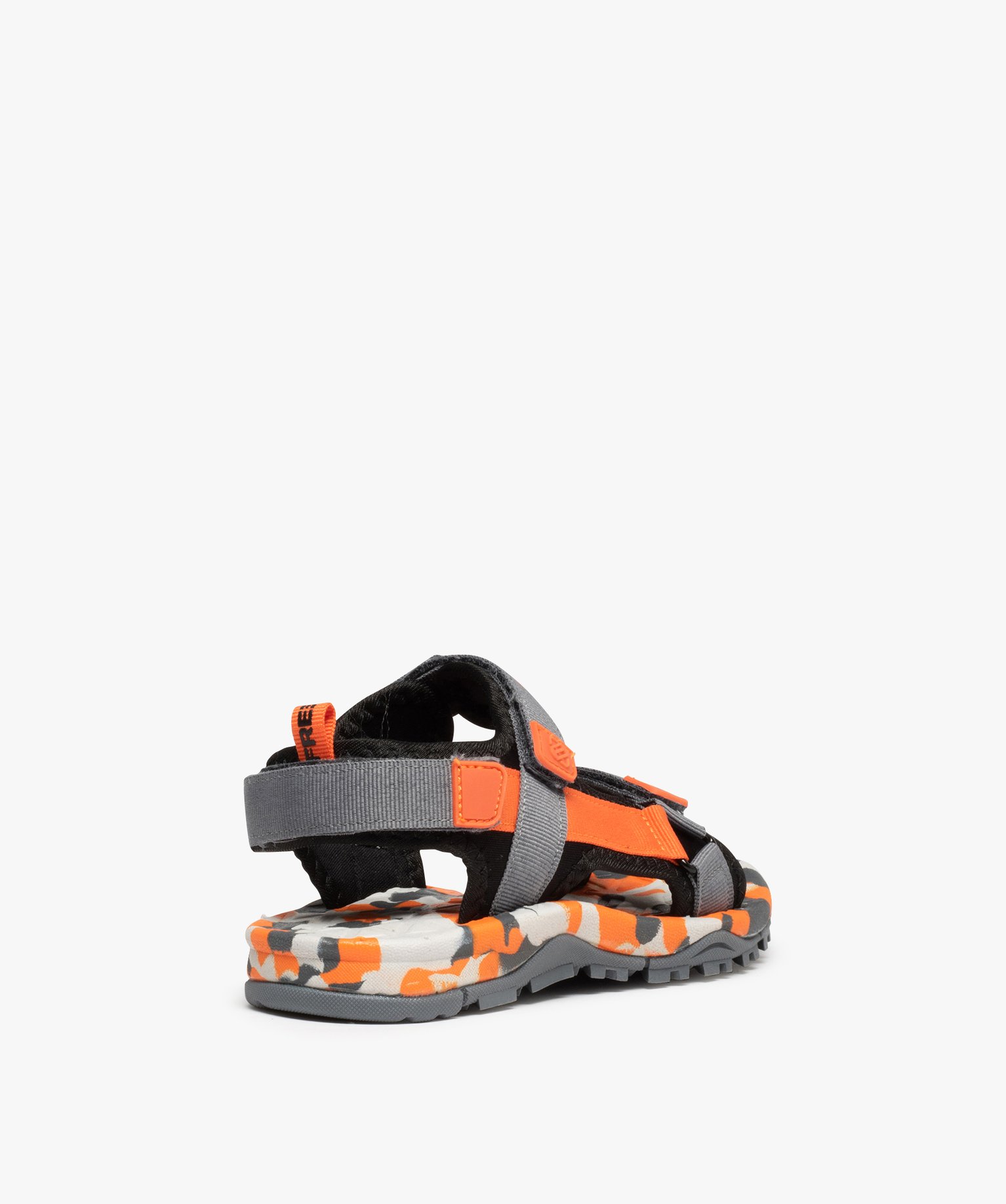 Sandales sport Garçon à scratch détails fluo - Freegun noir | GEMO