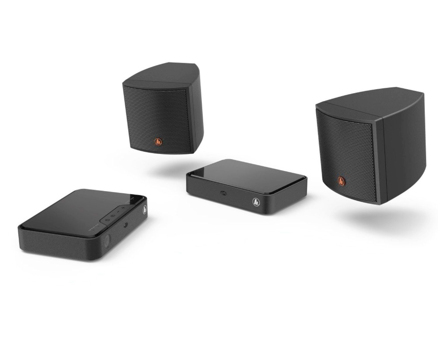 Hama Rear Funk Lautsprecher Dolby Surround Erweiterungs-Set TV Lautsprecher (Funk, Fernbedienung)