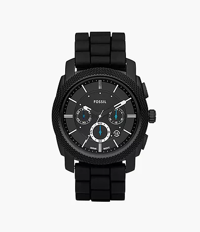 Fossil Uhr Machine Chronograph Silikon schwarz