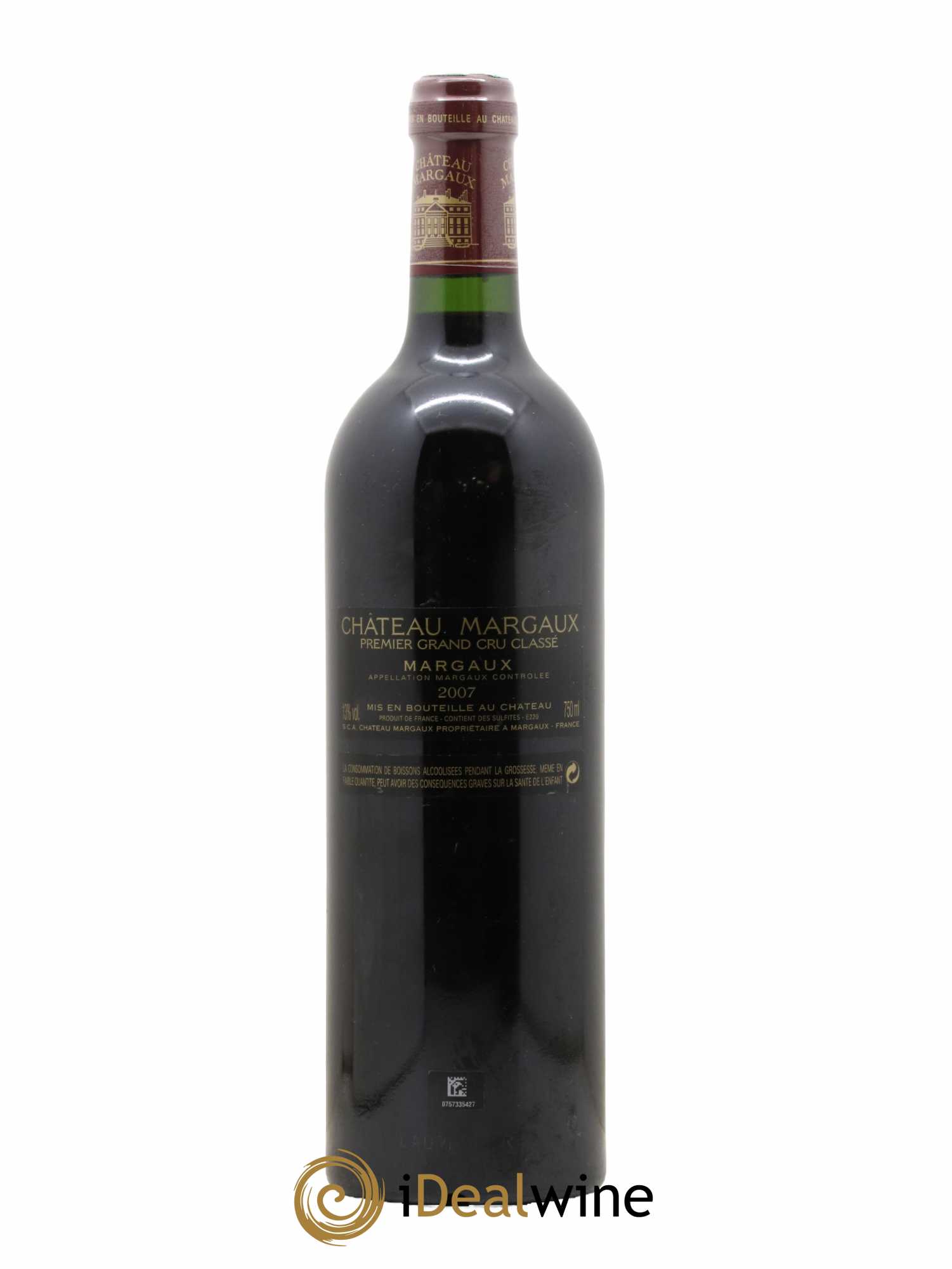 Château Margaux 1er Grand Cru Classé  2007 - Lot de 1 Bouteille