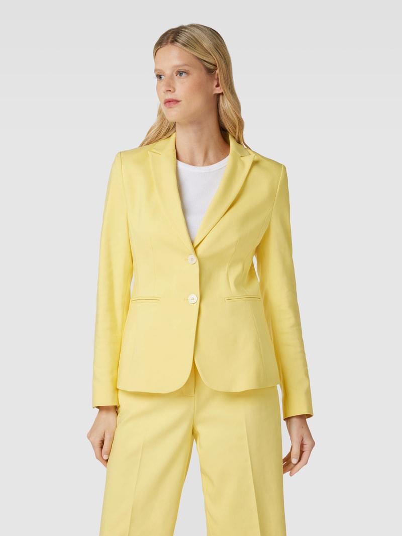 Blazer mit Reverskragen in gelb