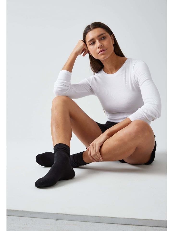 SNOCKS Tennissocken aus Bio-Baumwolle 4 Paar in Schwarz-Weiß günstig kaufen