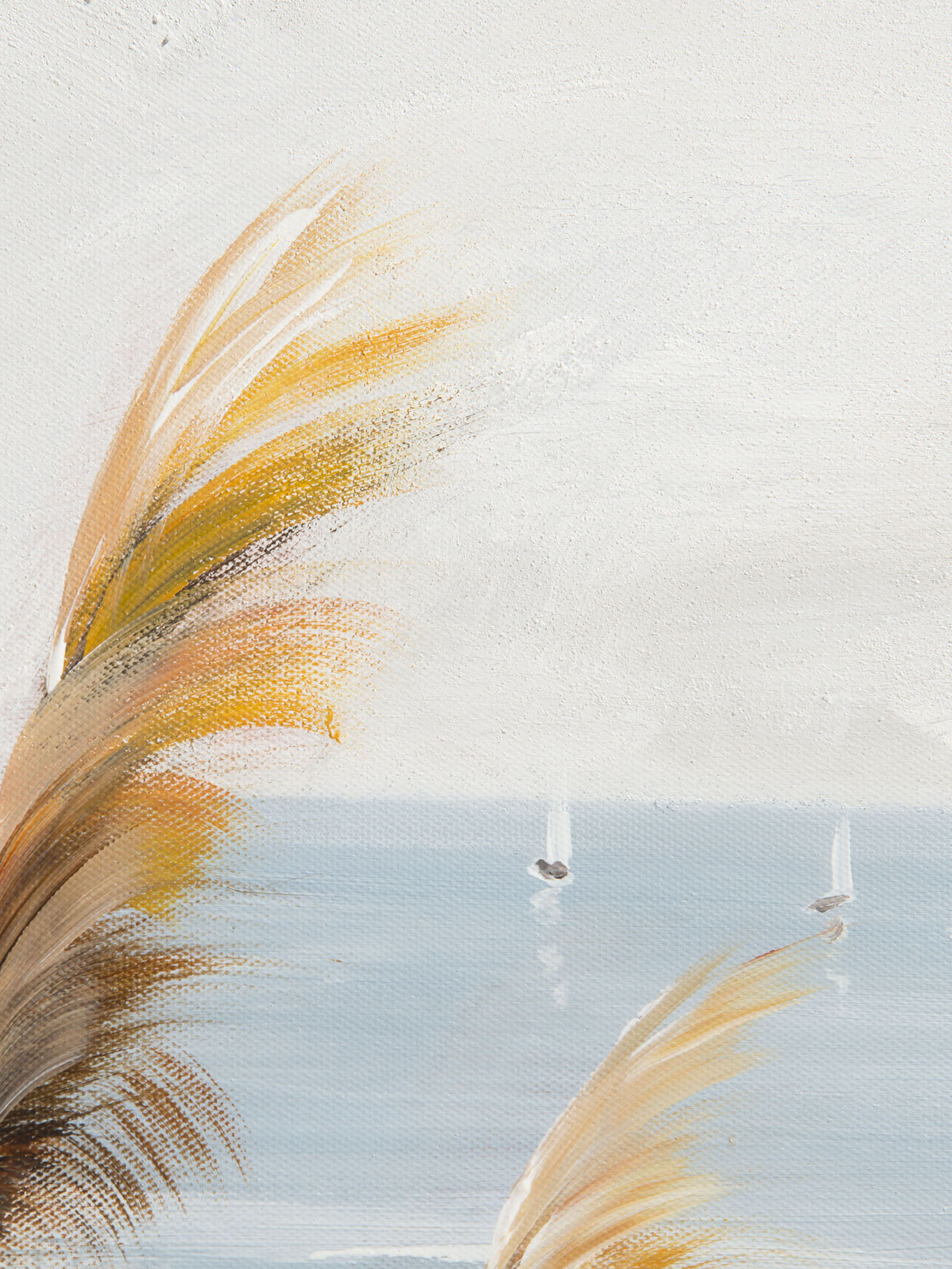 Düne am Meer Leinwand-handgemalt, Dunkelbeige
