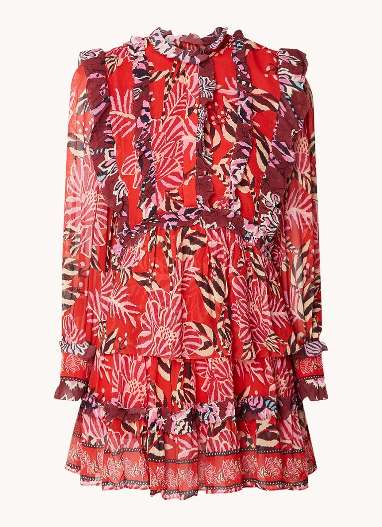 Rochie mini cu volane și imprimeu floral Farm Rio