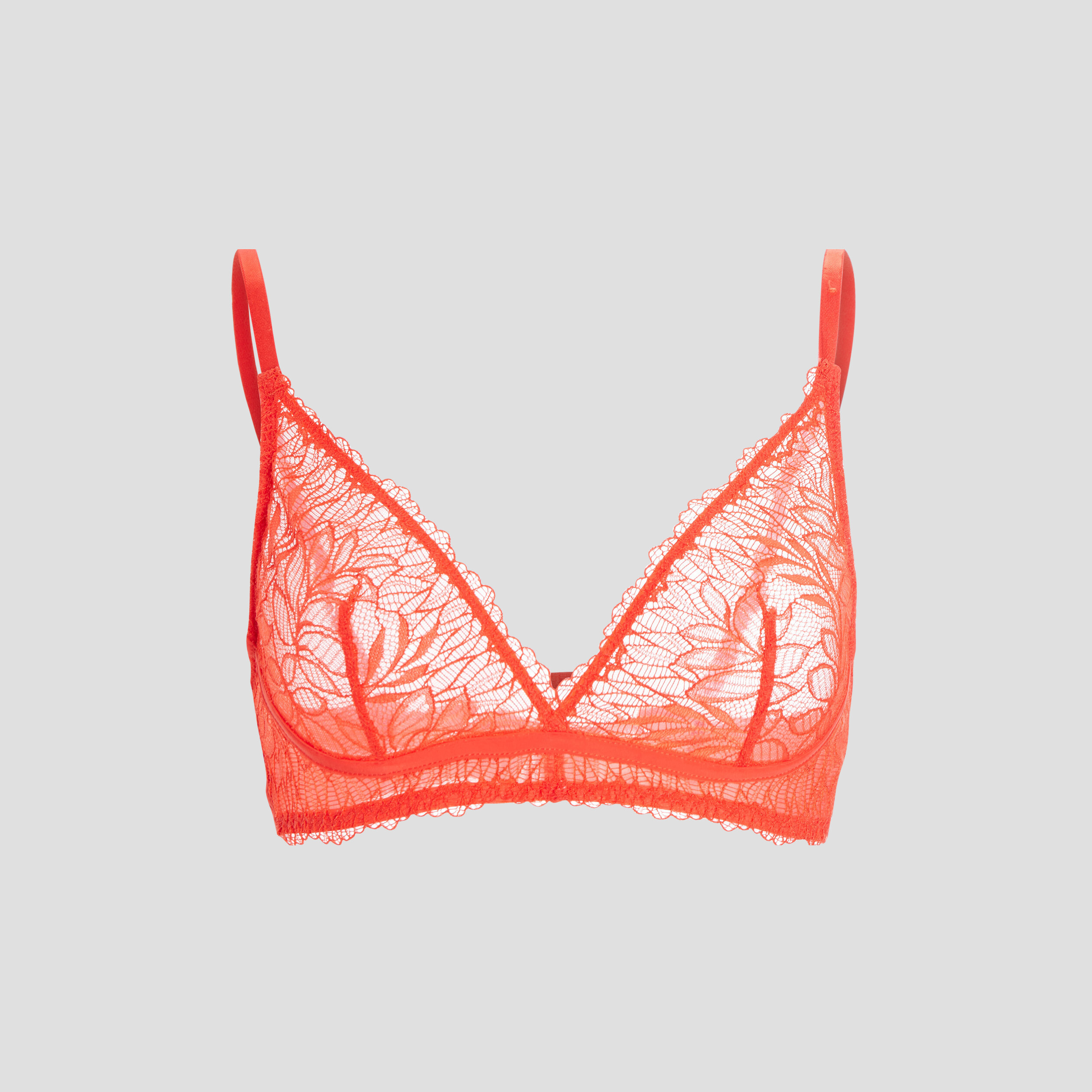 Soutien-gorge triangle rouge corail femme | La Halle