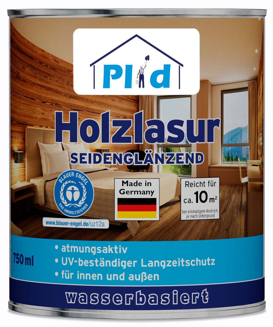 Plid Premium Holzlasur Holzschutzlasur Holzschutz Weiß