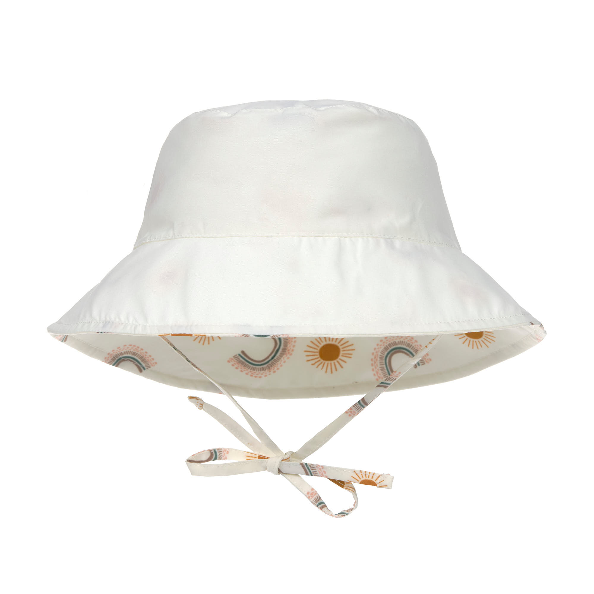 Sonnenhut Kinder (UV Schutz) - Regenbogen, Weiß