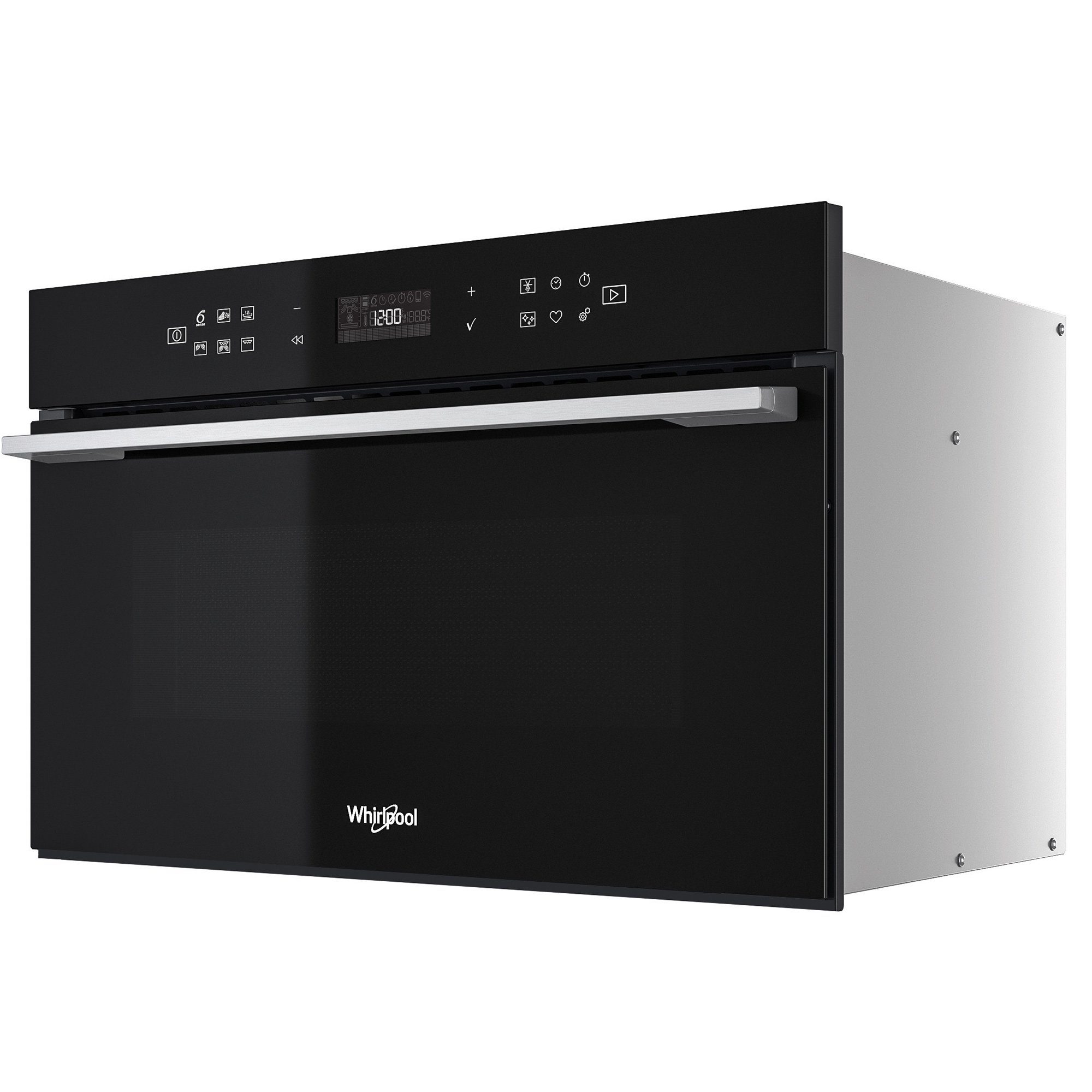 Whirlpool Einbau-Mikrowelle W7 MD440 NB, Mikrowelle, Quarz-Grill, Jet-Defrost, 31,00 l, Crisp-Funktion, AutoClean-Programm, Grill 800 Watt, Dampfgarfunktion