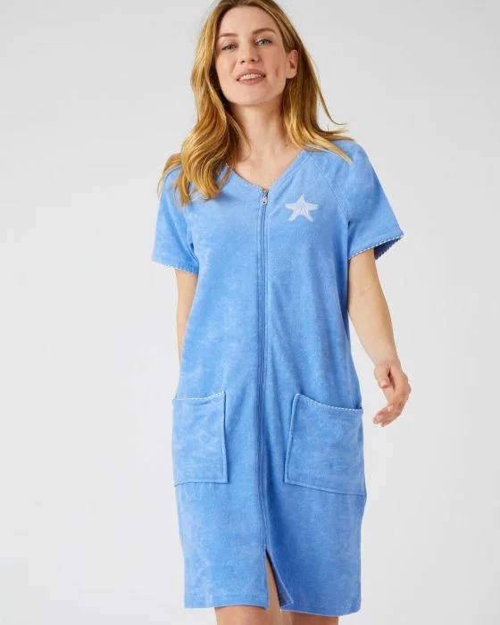 Robe de détente zippée
