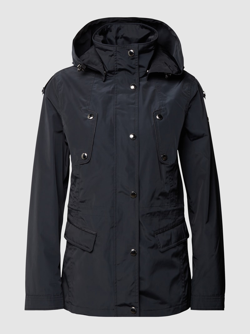 Funktionsjacke mit Knopfleiste in marineblau