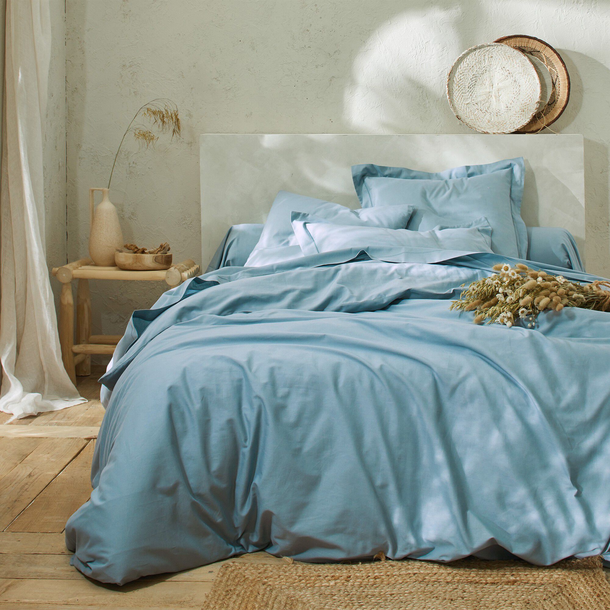 Linge de lit uni coton