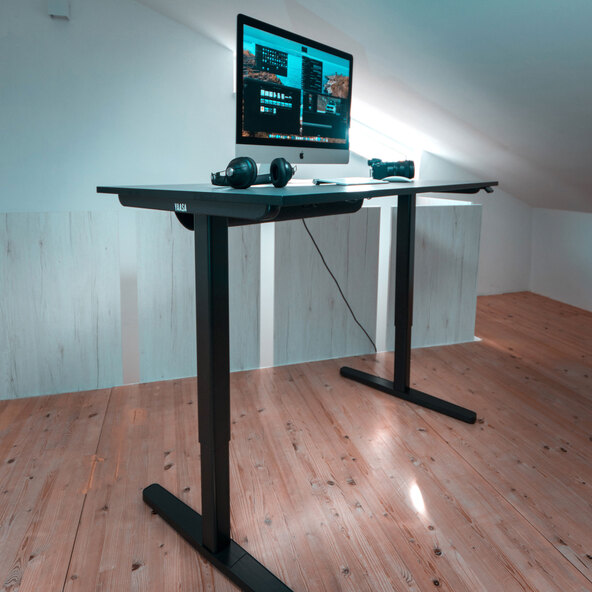 Elektrisch höhenverstellbarer Schreibtisch Desk Basic, anthrazit