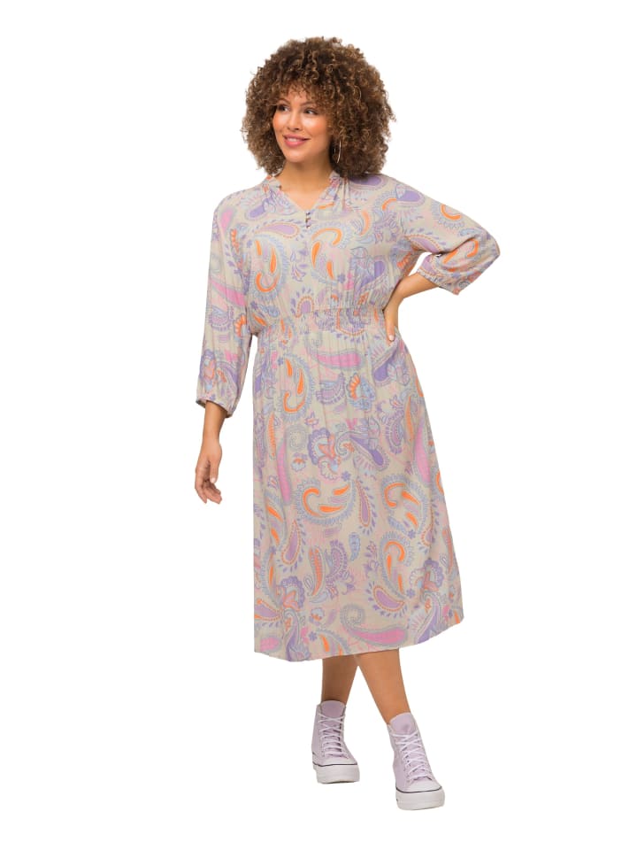 Ulla Popken Midikleid in elfenbein günstig kaufen