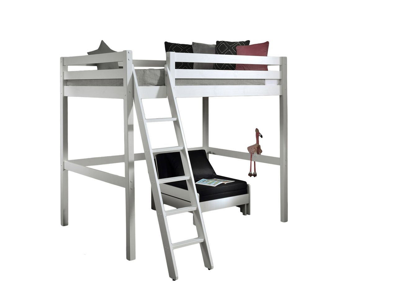 VIPACK Hochbett mit Liegefläche 140 x 200 cm inkl. Sesselbett