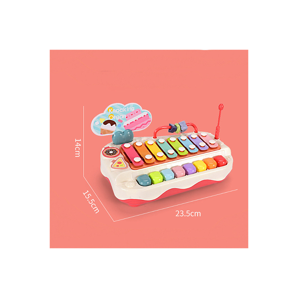 Kindermusik-Kuchenklopfklavierspielzeug Acht-Ton-Schlaginstrument, multifunktionales Happy-Percussion-Klavierspielzeug