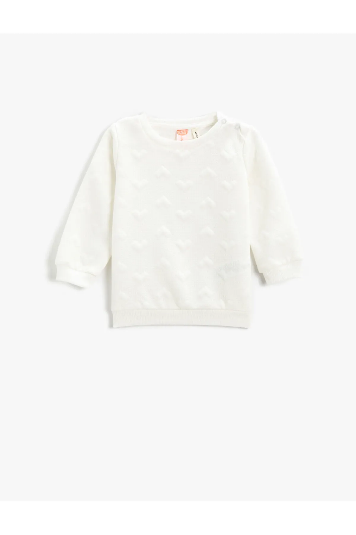 Koton  Basic-Sweatshirt mit Struktur, Rundhalsausschnitt und langen Ärmeln