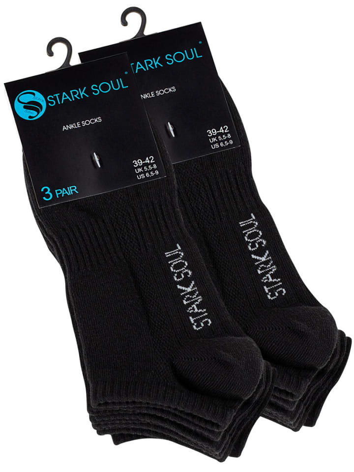 Stark Soul® Sneaker Socken 6 Paar Unisex in schwarz günstig kaufen
