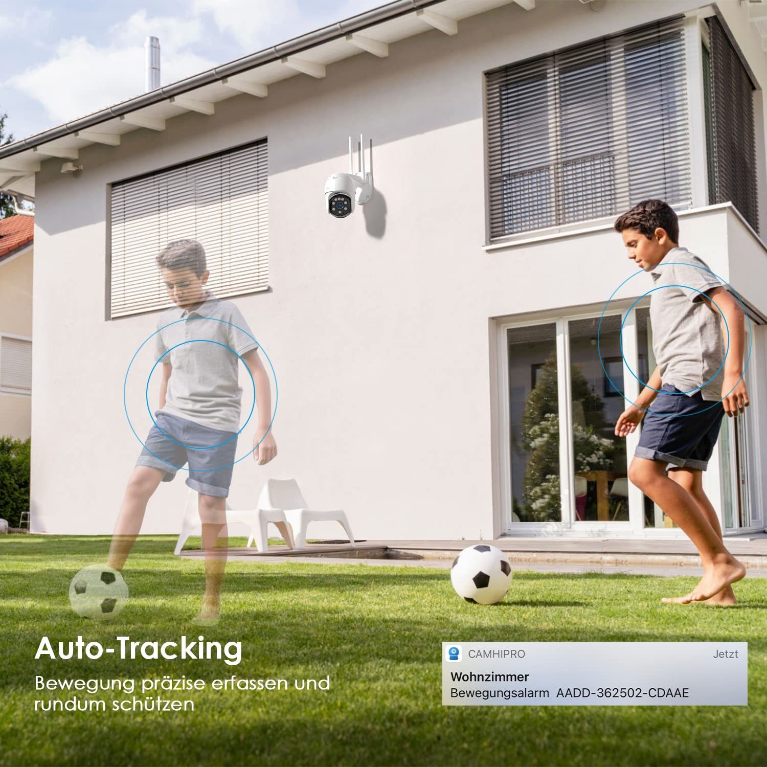 ieGeek 3stk Überwachungskamera Aussen 355/90° PTZ WiFi IP Kamera Überwachung Überwachungskamera (Außenbereich, Außen, Outdoor IP Kamera überwachung außen, mit Farbiger Nachsicht, Zwei-Wege-Audio,Bewegungserkennung,24/7 Aufnahme, Intelligentes Trackin
