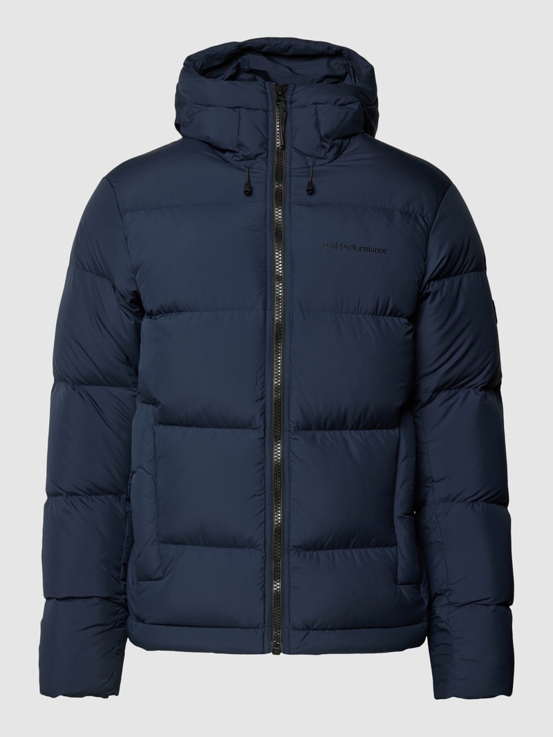 Daunenjacke mit Kapuze Modell 'Rivel' in marineblau