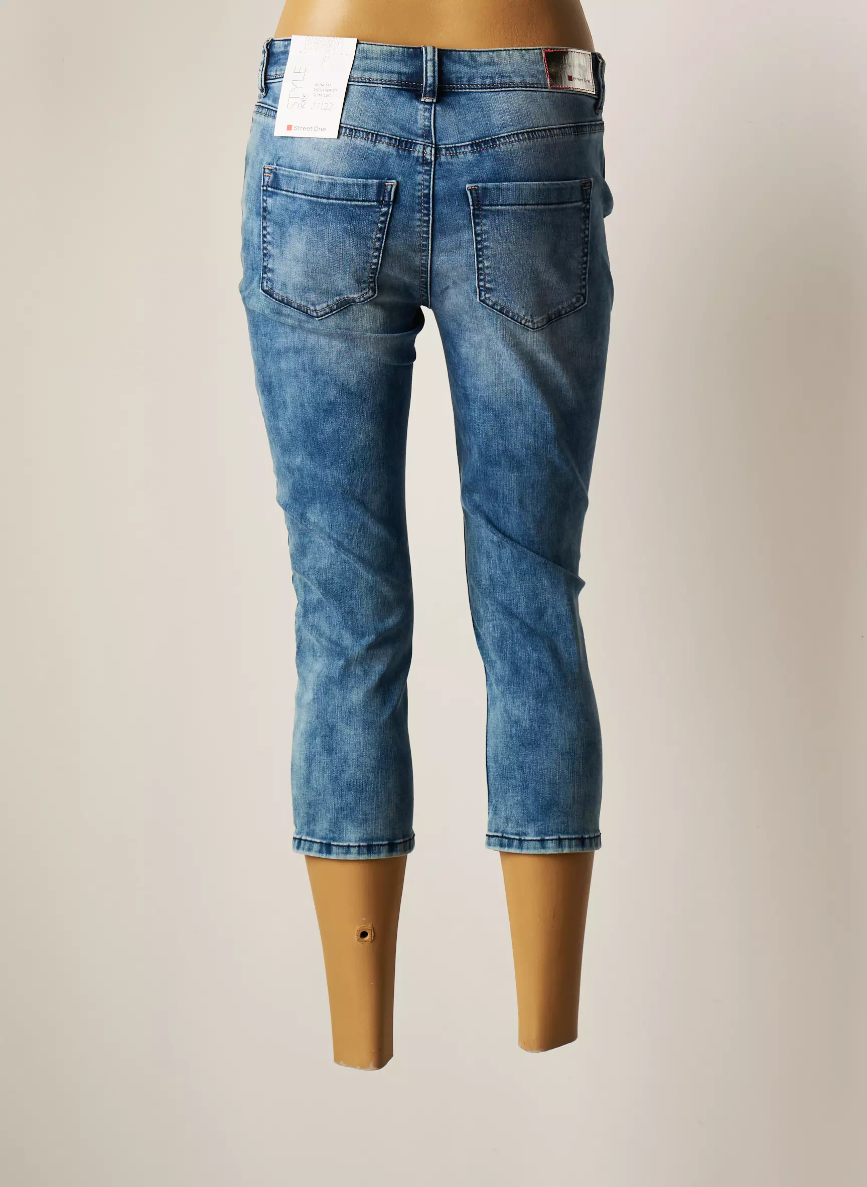 Street One Jeans Coupe Slim Femme couleur bleu