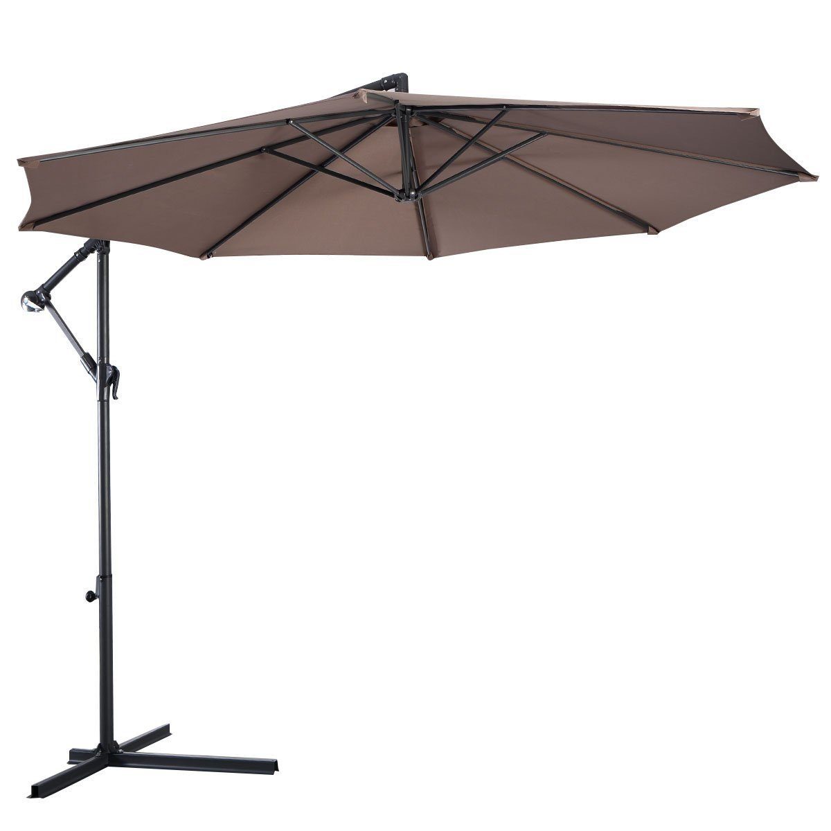 COSTWAY Ampelschirm Sonnenschirm, Ø300cm, mit Kreuzständer, neigbar