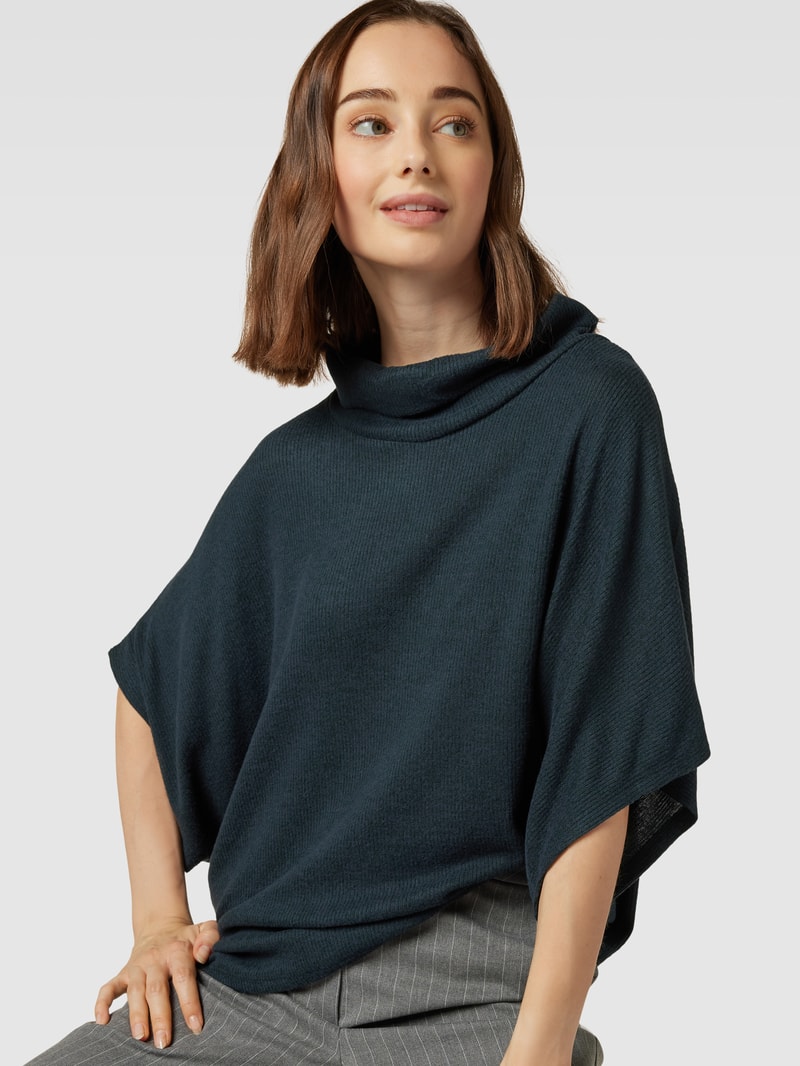 Strickpullover mit Fledermausärmeln in dunkelgrün