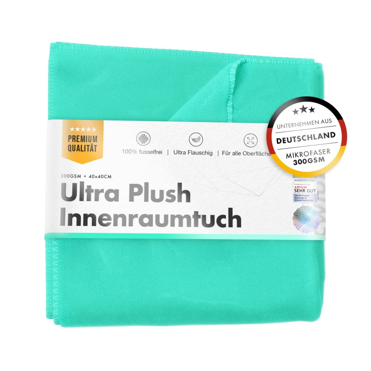 chemicalworkz Interior Ultra Plush Towel 300GSM Türkis Innenraumtuch 40x40cm
