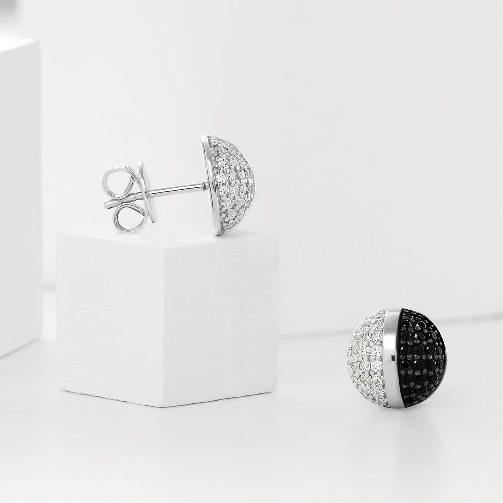 Jette Boucles d'oreilles à fermoir à poussette 925 Argent Boucles d'oreilles