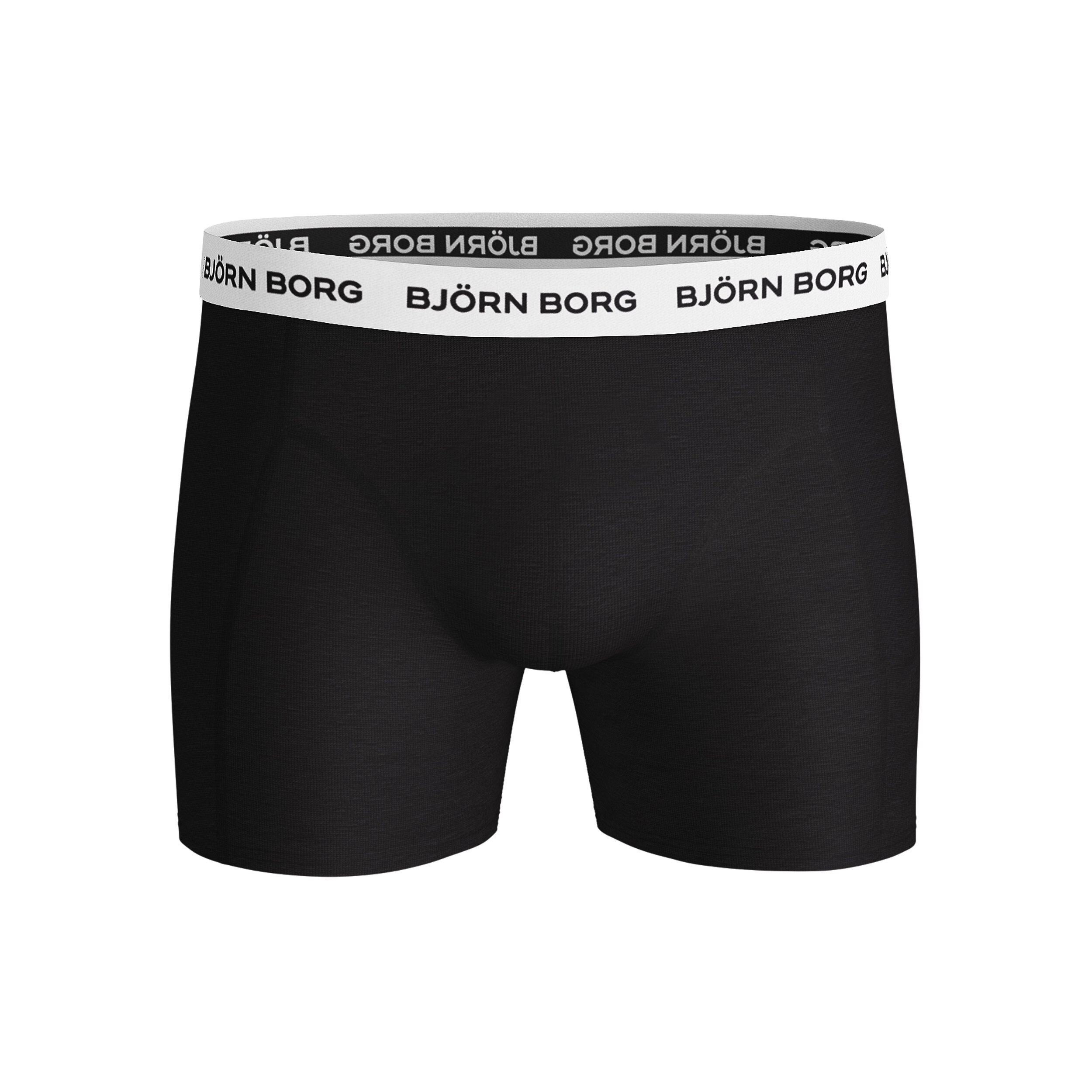 Noos Contrast Solids Boxer Short 3er Pack Herren - Schwarz, Weiß