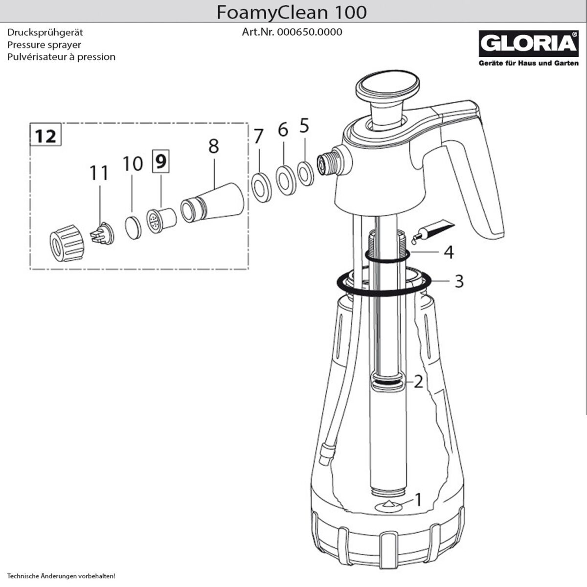 Gloria FoamyClean 100 Schaumsprüher