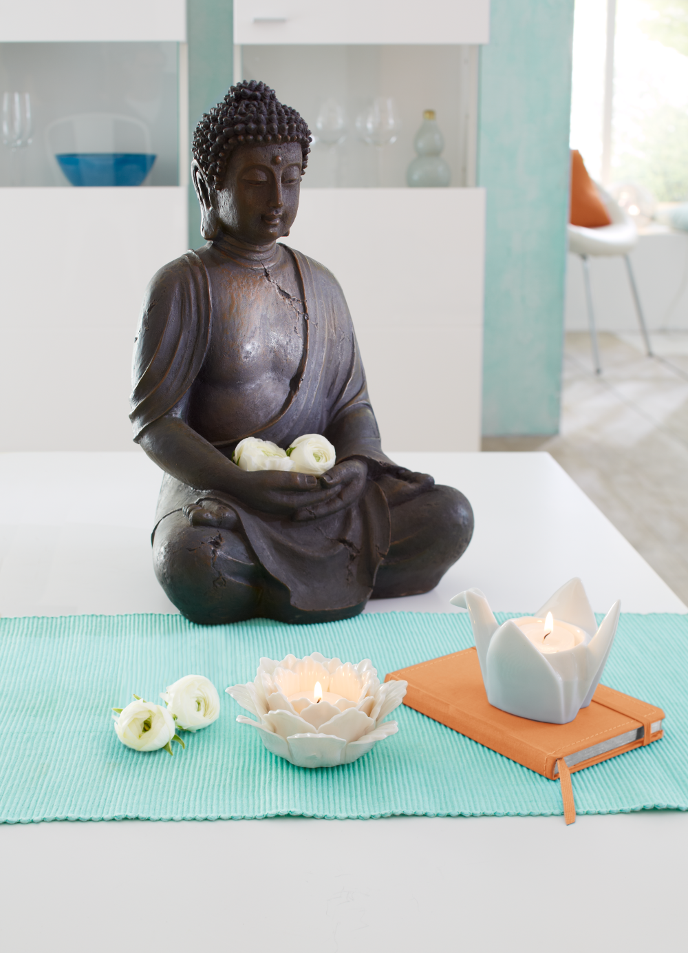 Deko-Figur Buddha braun