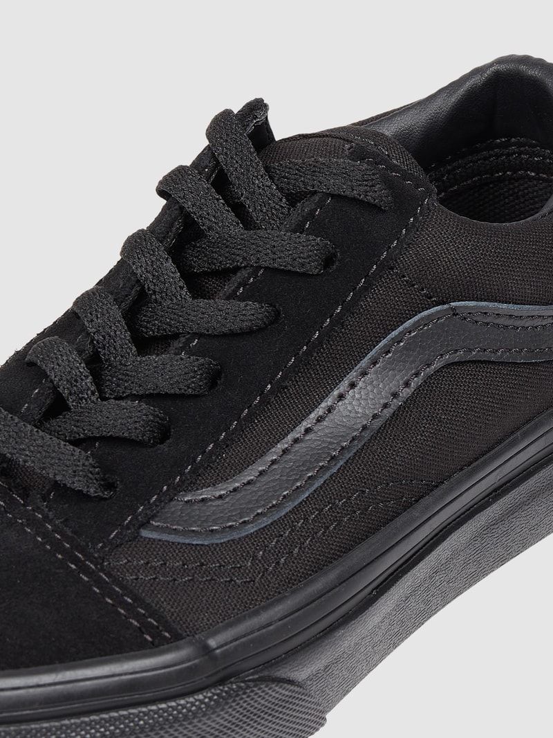 Sneaker aus Leder und Textil Modell 'Old Skool' in schwarz