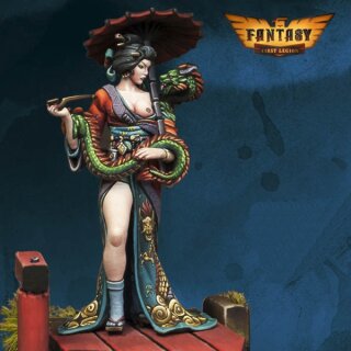 Eastern Woman with Dragon