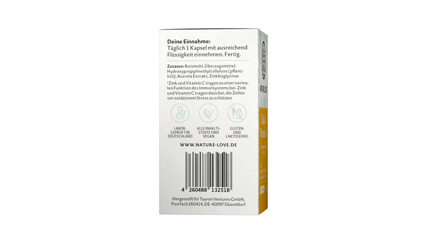NATURE LOVE Zink & Vitamin C 55 g