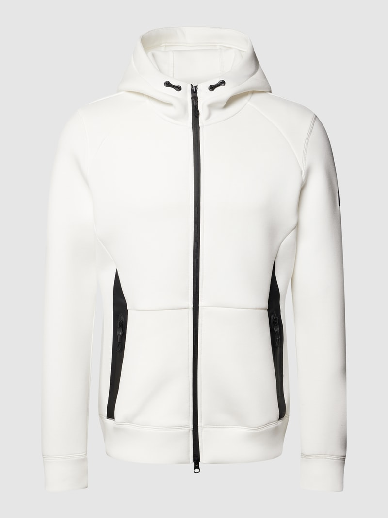 Sweatjacke mit Kapuze Modell 'COOPER' in offwhite