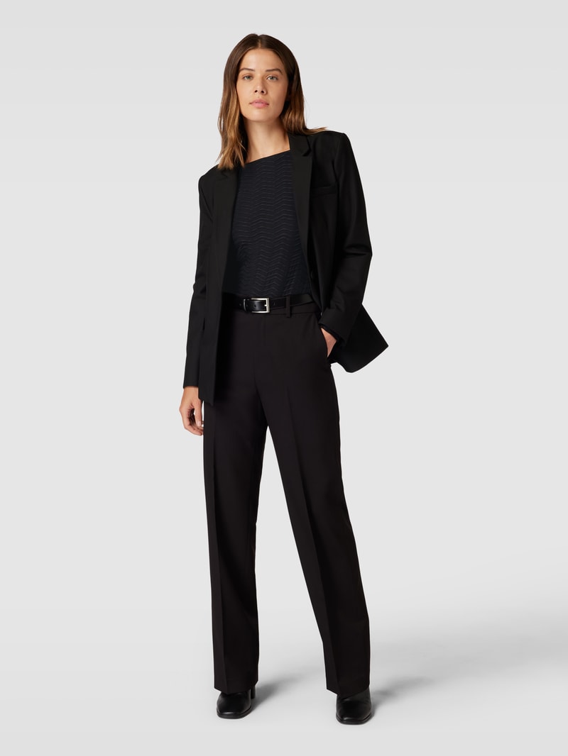 Longsleeve mit Strukturmuster in schwarz