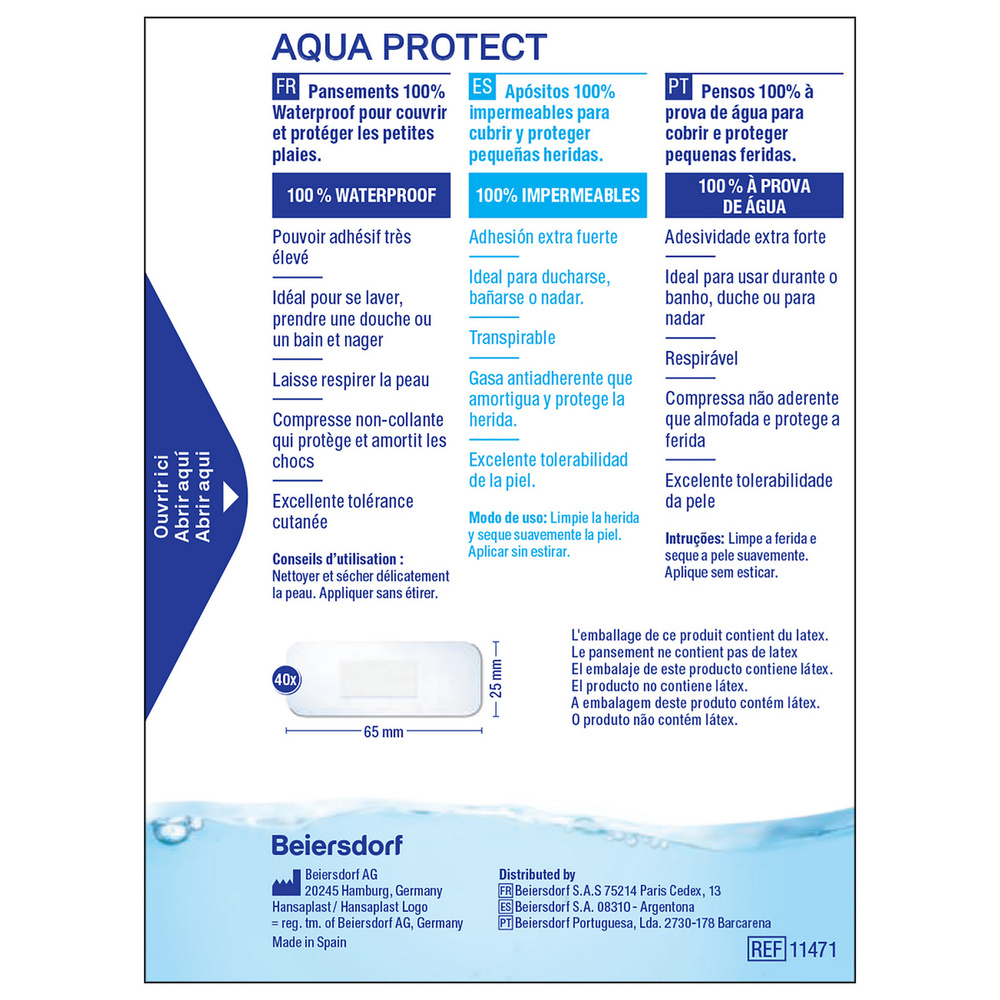 hansaplast Pansements Aquaprotect Bandage, pansement, sparadrap