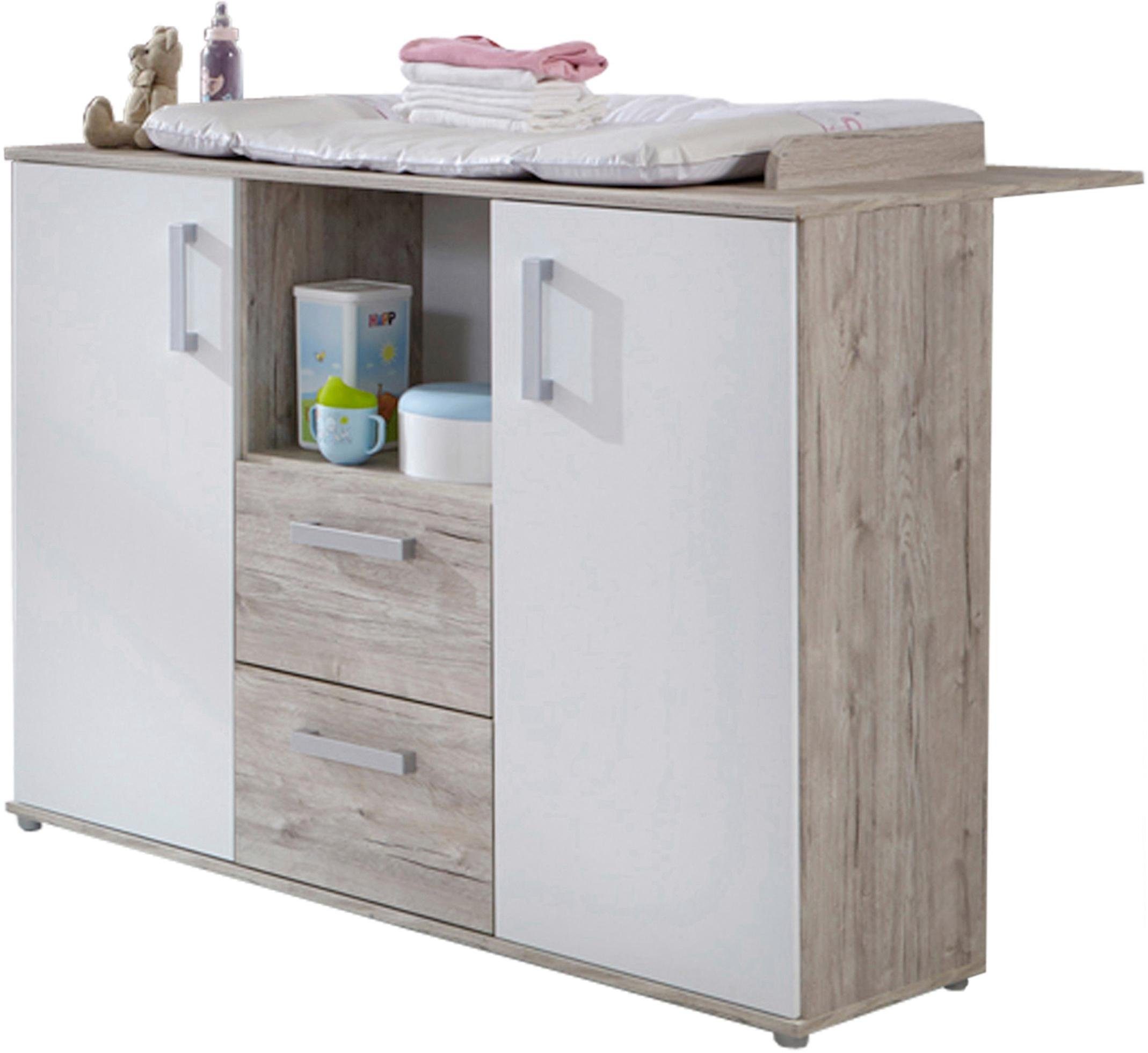 arthur berndt Babyzimmer-Komplettset Bente, (Set, 3-St., Kinderbett, Schrank, Wickelkommode), Made in Germany; mit Kinderbett, Schrank und Wickelkommode