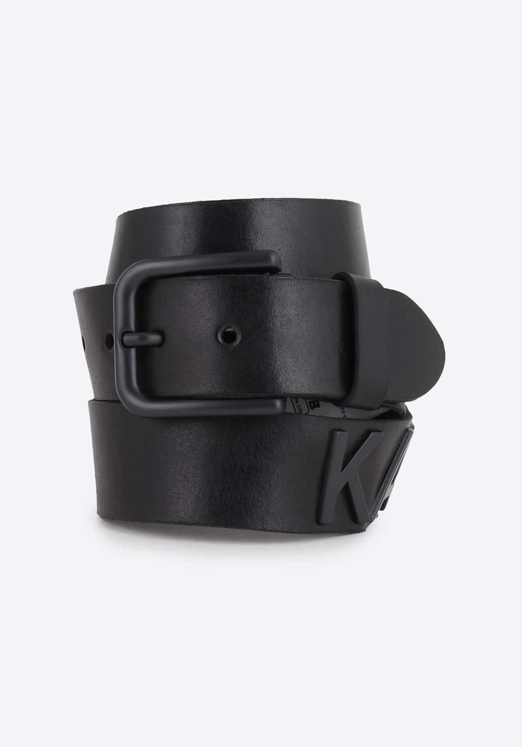 KEZEL  Ceinture en cuir noir Homme