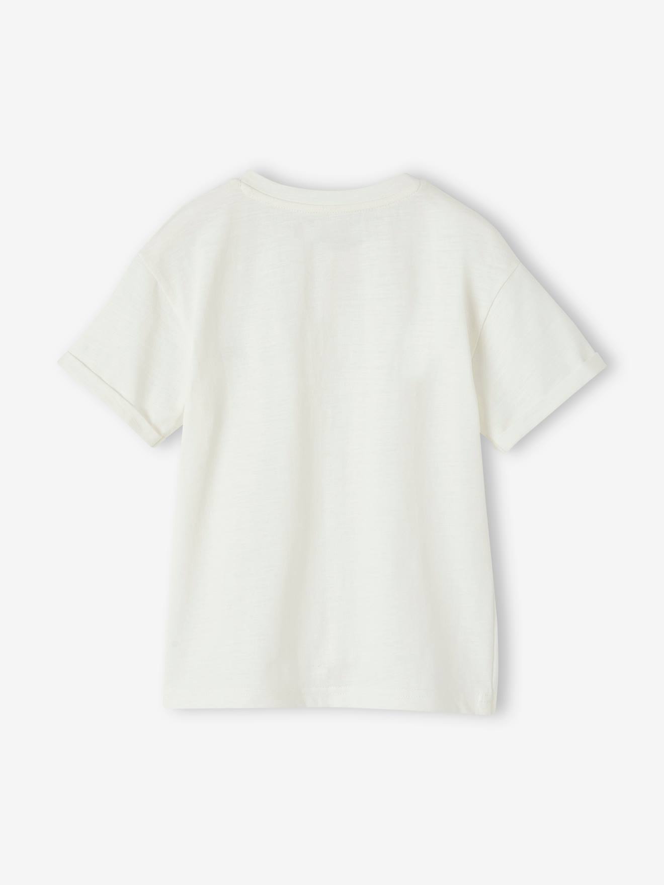 Vertbaudet Jungen Henley-Shirt mit Recycling-Baumwolle BASIC, personalisierbar - wollweiß