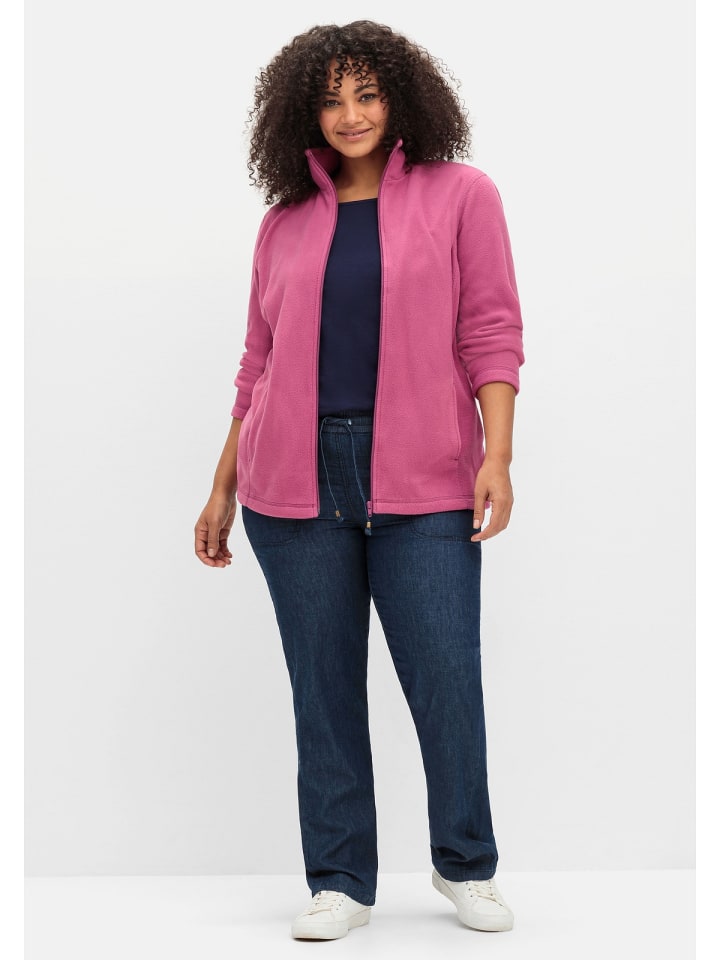sheego Fleecejacke in fuchsia günstig kaufen