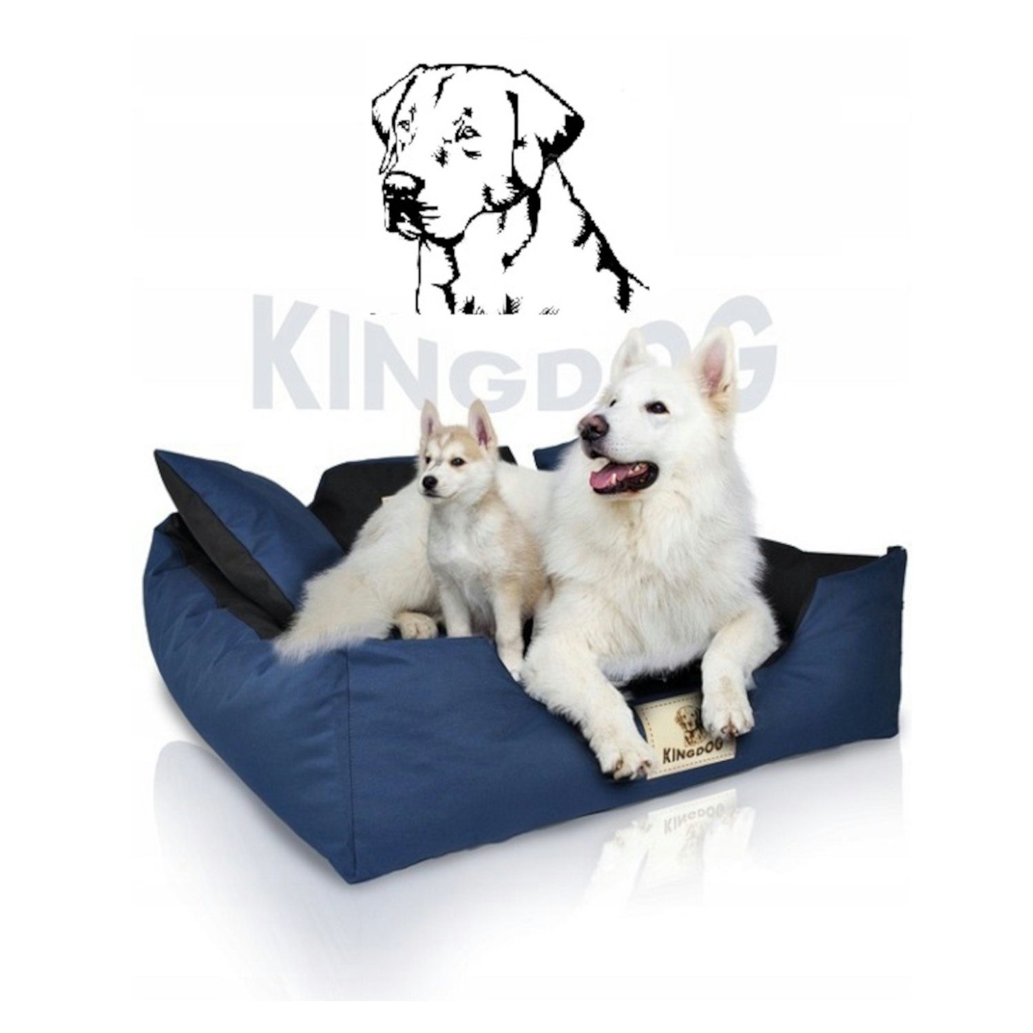 King Dog Tierbett 8AB, Hundebett Katzenbett 100x75 cm viele Farben Größe L